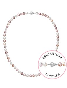 EVOLUTION GROUP Perlový náhrdelník z říčních perel se zapínáním z bílého 14 karátového zlata 822004.3/9266B multi