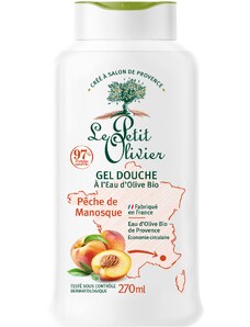 Le Petit Olivier Hydratační sprchový gel - Broskve z Manosque, 270ml
