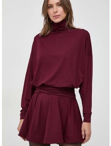 Šaty Pinko vínová barva, mini, oversize, 102193.A1DE