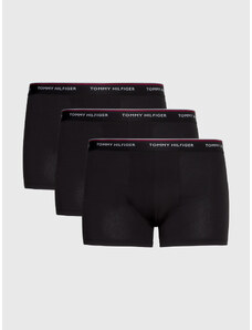 Pánské trenky 3-PACK PLUS CONTRAST LOGO WAISTBAND TRUNKS 1U87905252990 černá - Tommy Hilfiger