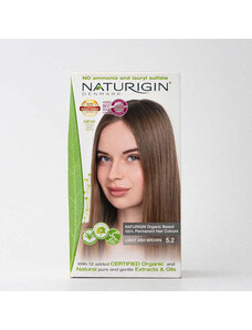 Přírodní středně hnědá barva na vlasy se studeným odleskem - NATURIGIN Light Ash Brown 5.2