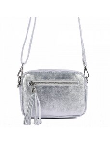 Luxusní italská kabelka z pravé kůže VERA "Silvera" 15x19cm