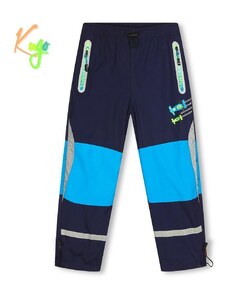 Chlapecké zateplené šusťákové kalhoty KUGO DK7127, tmavě modré