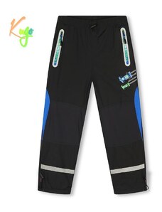 Chlapecké zateplené šusťákové kalhoty KUGO DK7127, černé