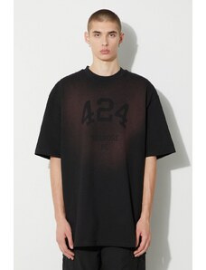 Bavlněné tričko 424 černá barva, s potiskem, 35424M182S3T 236511
