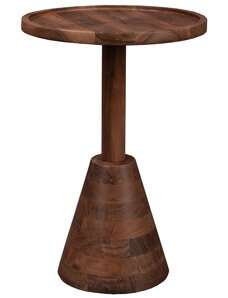 Hnědý dřevěný odkládací stolek DUTCHBONE ZION 40 cm