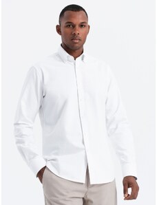 Ombre Oxford REGULAR men's fabric shirt - white