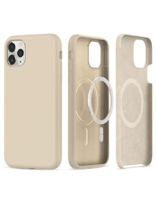 Ochranný kryt na iPhone 11 Pro - Tech-Protect, Silicone MagSafe Beige