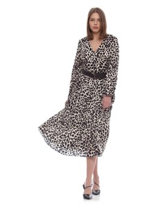 Kocca Dámské společenské šaty s gepardím vzorem