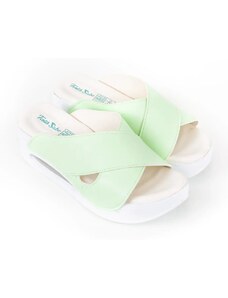 Terlik Sabo Terlik otevřená barevná AIR obuv - Mint zelená