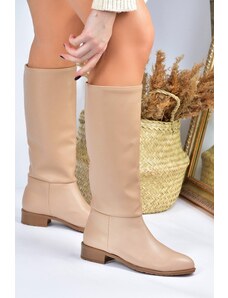 Fox Shoes Nude Flat Sole Women's Casual Boots