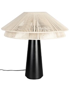 Béžová bavlněná stolní lampa DUTCHBONE ELON