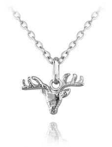 MINET Stříbrný náhrdelník jelen JMAN0501SN45