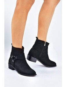 Fox Shoes Black Suede Women's Boots