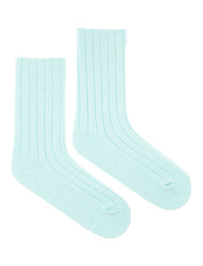 Fusakle Vlněné ponožky Vlnáč rebro bledě modré
