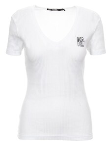 Karl Lagerfeld dámské tričko s logem bílé