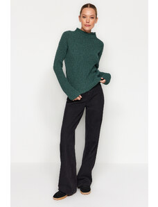 Trendyol Mint Udržitelnější pletený svetr s vysokým výstřihem