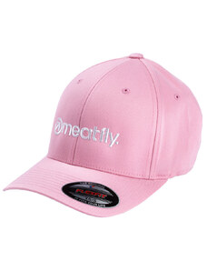 Meatfly kšiltovka Brand Flexfit Pink | Růžová