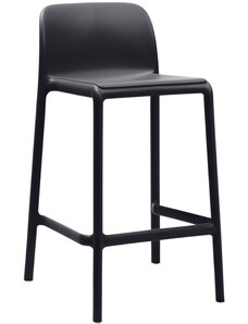 Nardi Antracitově šedá plastová barová židle Faro Mini 65 cm