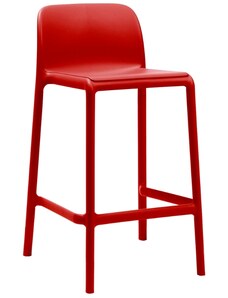 Nardi Červená plastová barová židle Faro Mini 65 cm