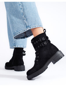 Lace-up ankle boots for women with Shelvt buckles