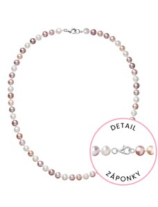 EVOLUTION GROUP Perlový náhrdelník z říčních perel se zapínáním z bílého 14 karátového zlata 822004.3/9260B multi