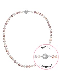 EVOLUTION GROUP Perlový náhrdelník z říčních perel se zapínáním z bílého 14 karátového zlata 822004.3/9264B multi