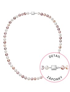 EVOLUTION GROUP Perlový náhrdelník z říčních perel se zapínáním z bílého 14 karátového zlata 822004.3/9268B multi