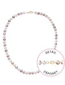 EVOLUTION GROUP Perlový náhrdelník z říčních perel se zapínáním ze 14 karátového zlata 922004.3/9260 multi