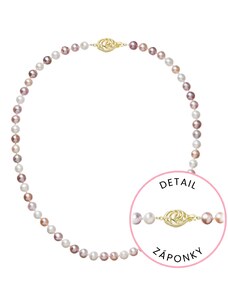 EVOLUTION GROUP Perlový náhrdelník z říčních perel se zapínáním ze 14 karátového zlata 922004.3/9265A multi