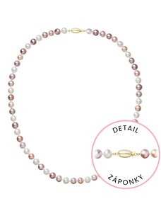EVOLUTION GROUP Perlový náhrdelník z říčních perel se zapínáním ze 14 karátového zlata 922004.3/9271A multi