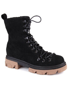Vinceza W JAN255 černé semišové zateplené boty