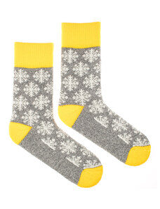 Fusakle Vlněné ponožky Vlnáč Chumelice žlutá