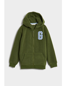 MIKINA GANT FLEECE FULL ZIP HOODIE zelená 98/104