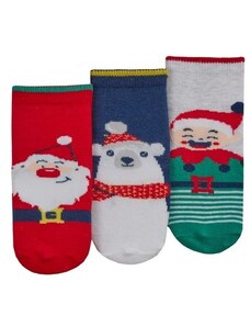 XMAS Vánoční ponožky 3 páry Santa