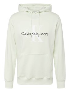 Calvin Klein Jeans Mikina 'Essentials' světle zelená / černá / bílá