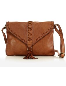 Kožená crossbody kabelka Mazzini M69 camel