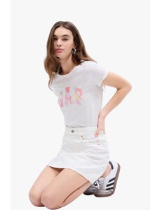 GAP SS CLASSIC TEE dámské tričko s krátkým rukávem bílá s barevným nápisem