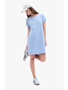GAP ME LOGO dress dámské tričkové šaty modrá s květinovým nápisem