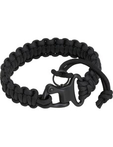 BlackField paracord náramek s karabinou, černý