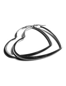 Steel Jewelry Náušnice srdce 50 mm z chirurgické oceli NS500430