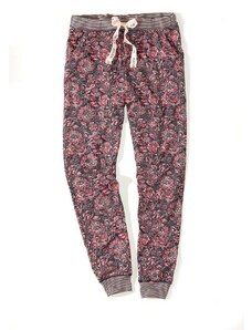 MUSTANG Dámske růžové kalhoty s květinovým vzorem INDIGO FLOWERS