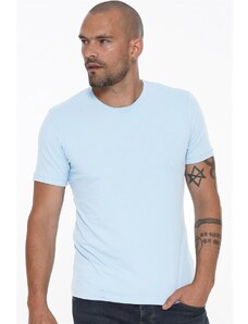 T8569 DEWBERRY BIKE COLLAR MEN'S T-SHIRT-DARK BLUE