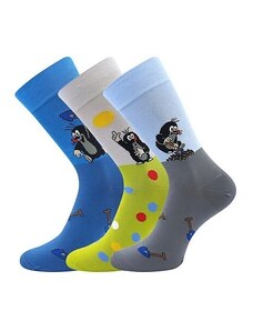 KR 111 pánské barevné ponožky Boma - KRTEČEK mix barev 3 39-42
