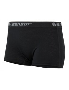 Sensor Merino active kalhotky s nohavičkou Černá S