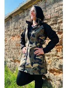 ELLEM Rybářský dámský kabát ve stylu Army S