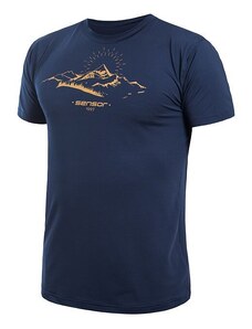 Sensor Coolmax tech Mountains, pánské tričko krátký rukáv Deep blue S