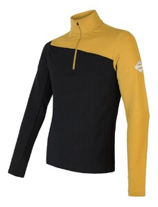 Sensor Merino Extreme pánské tričko dlouhý rukáv, zip Černá/mustard S