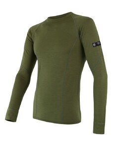 Sensor Merino Active pánské triko dlouhý rukáv Safari (zelená) S