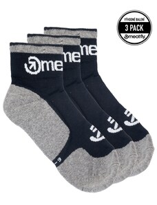 Unisex ponožky Meatfly Middle Triple černá/šedá